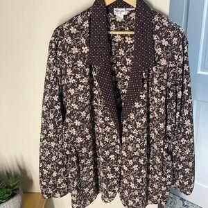 TanJay floral polka dot blazer